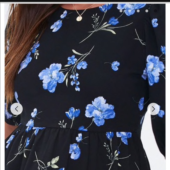 NWT STYLISH & CUTE FLOWER PRINT FEMININE TOP - Picture 6 of 8